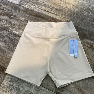 Keriffe Womens Biker Yoga Shorts Crossover 5" Inseam High Waisted Workout Small